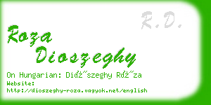 roza dioszeghy business card